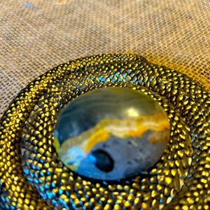 Bumblebee Jasper Palm Stone